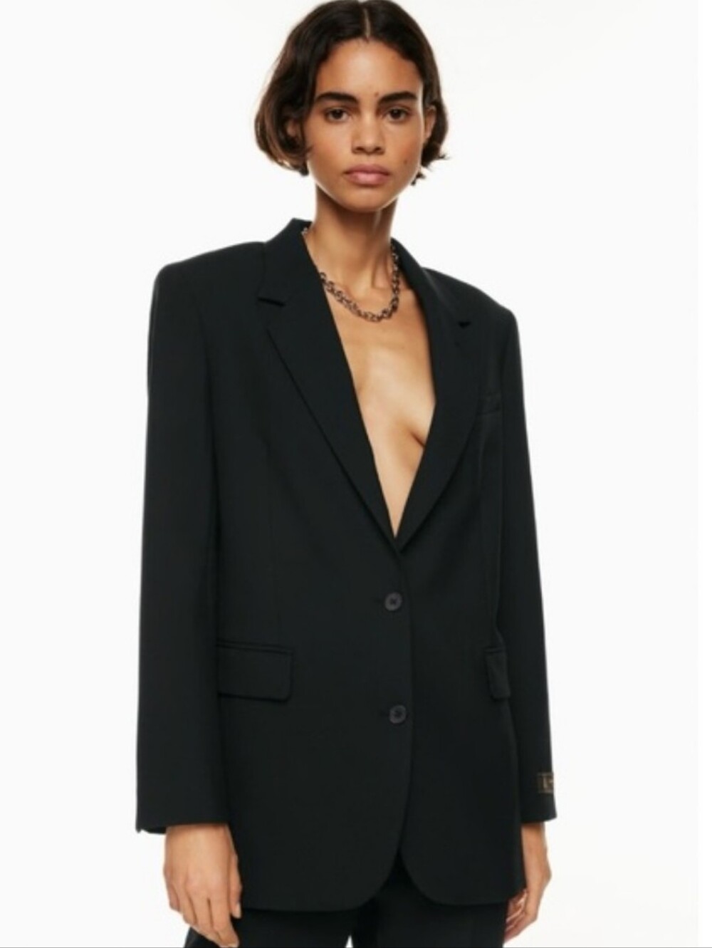Babaton Aritzia Agency Blazer Sz Large Recycled Wool Staple Sustainable